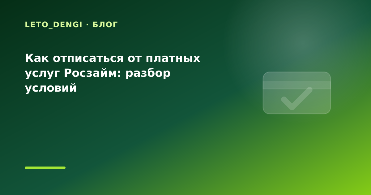 Как отписаться от платных услуг Росзайм: разбор условий — иллюстрация Leto Dengi